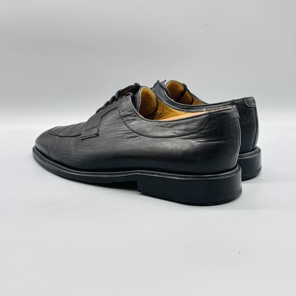 Mezlan Shoes Mens 9 Black Leather Apron Toe Derby Oxford Lace Up Dress Classic main image 8